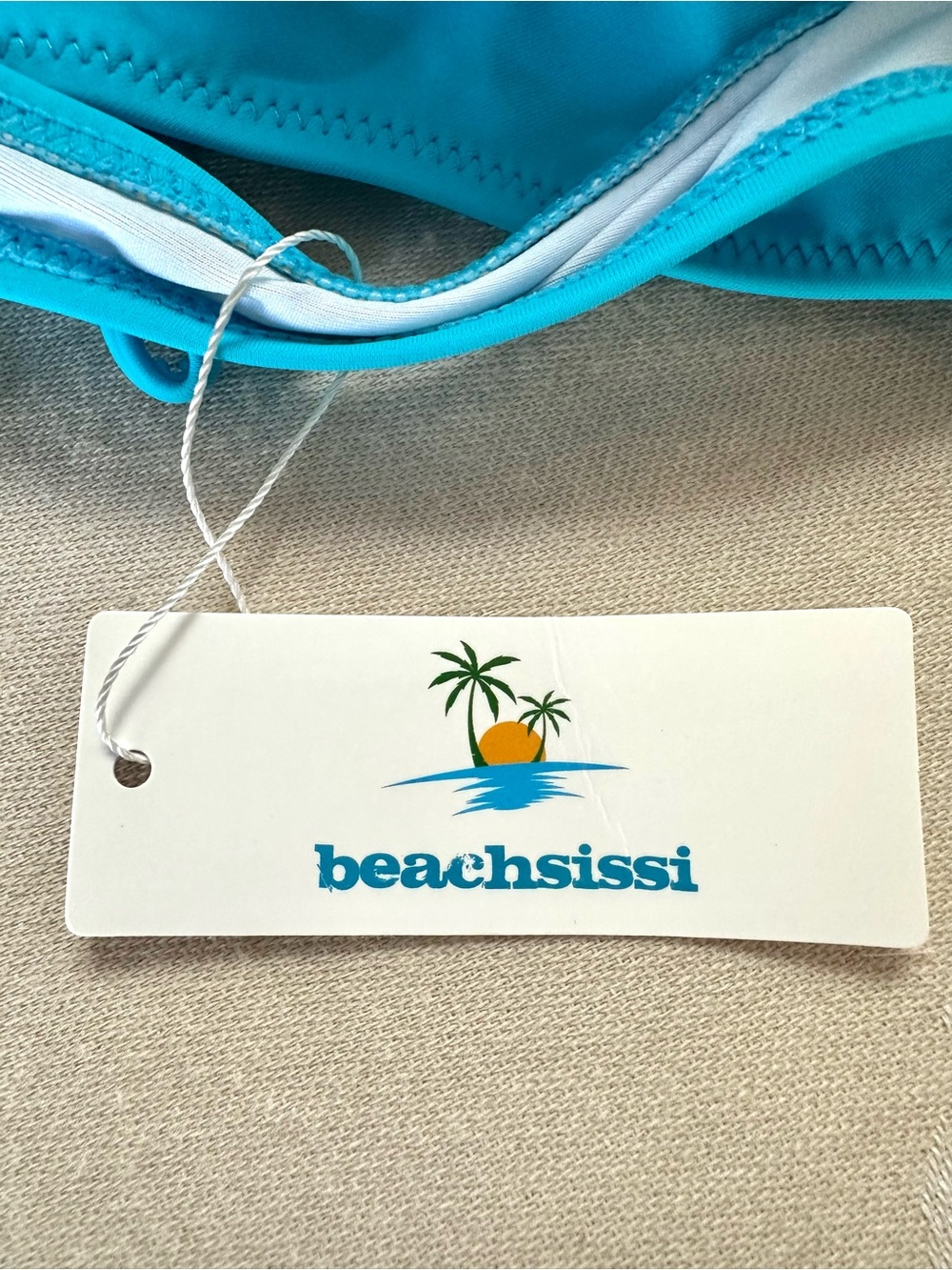 Beachsissi Aqua Blue High Waist Bikini Set NWT XL - Picture 5 of 7